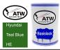 Preview: Hyundai, Teal Blue, HE: 500ml Lackdose, von ATW Autoteile West.